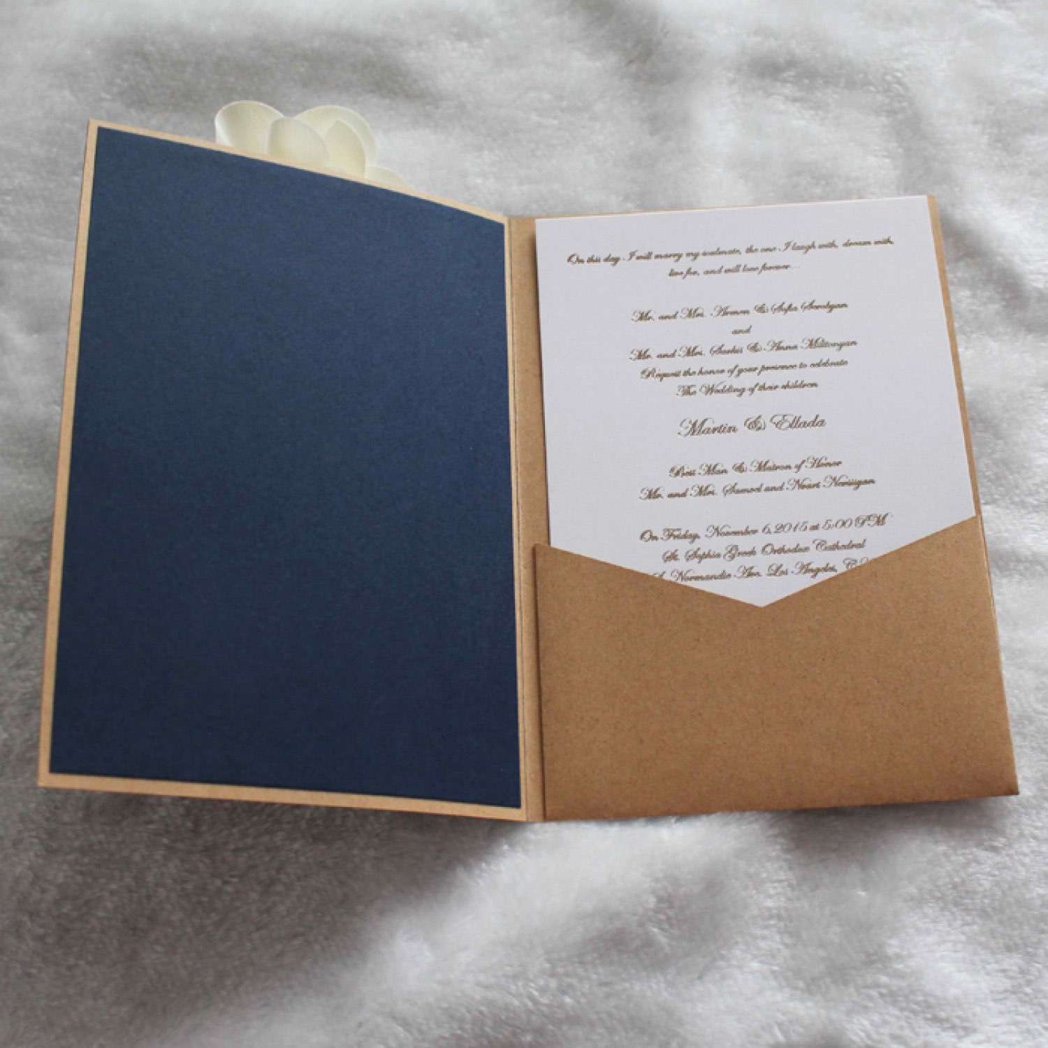 Laser Cut Invitation Card Customized Holiday Greeting Card Brown Paper 